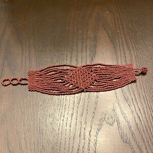 Burgundy Beaded Bracelet